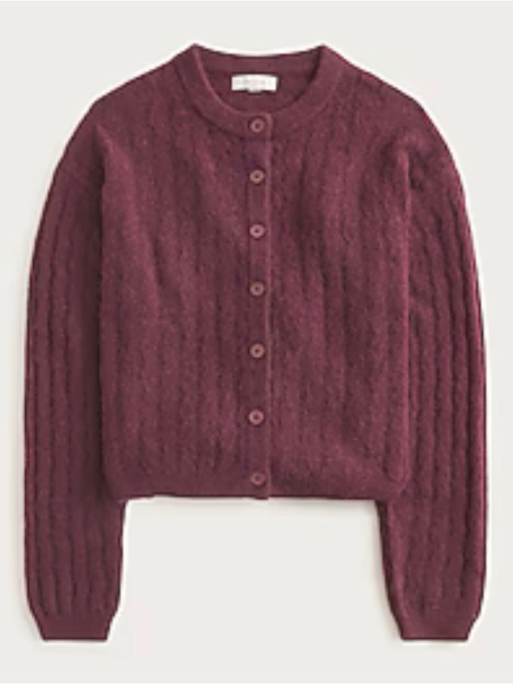 J.Crew Supersoft pointelle bubble-hem cardigan, Size Small NWOT